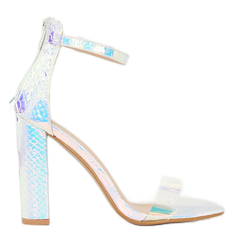 Sandale benzină argintiu culoare BD344 Argintiu gri multicolor