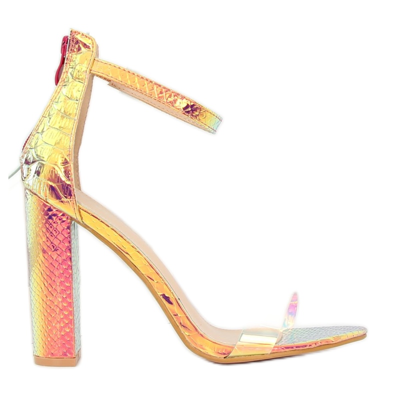 Sandale petrol auriu culoare BD344 Auriu de aur