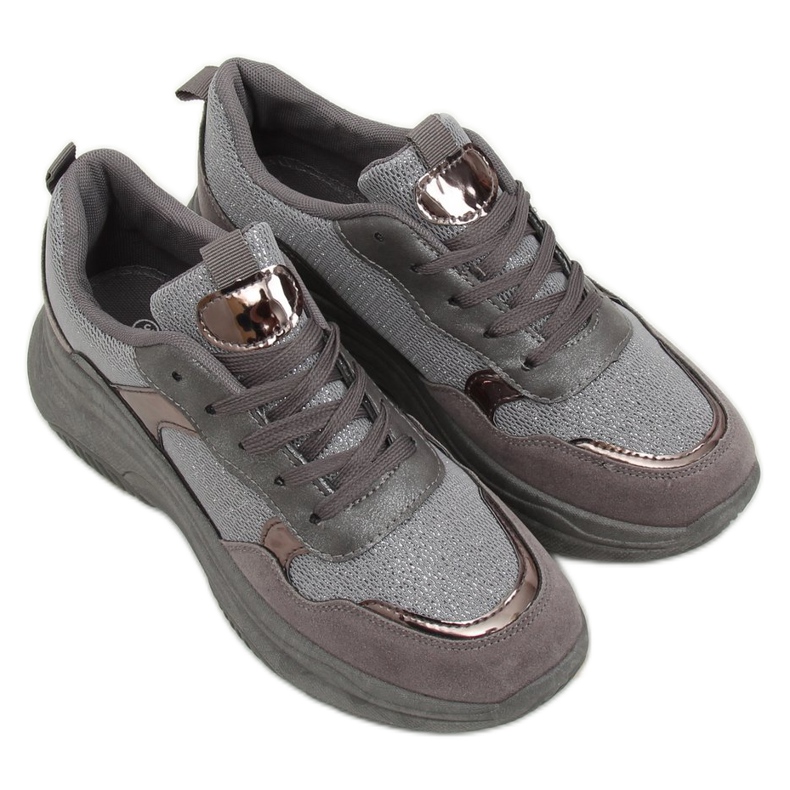Pantofi sport gri B318-18 Argintiu