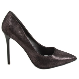 Tocuri înalte pentru femei din grafit AT-0596-L Spear negru multicolor