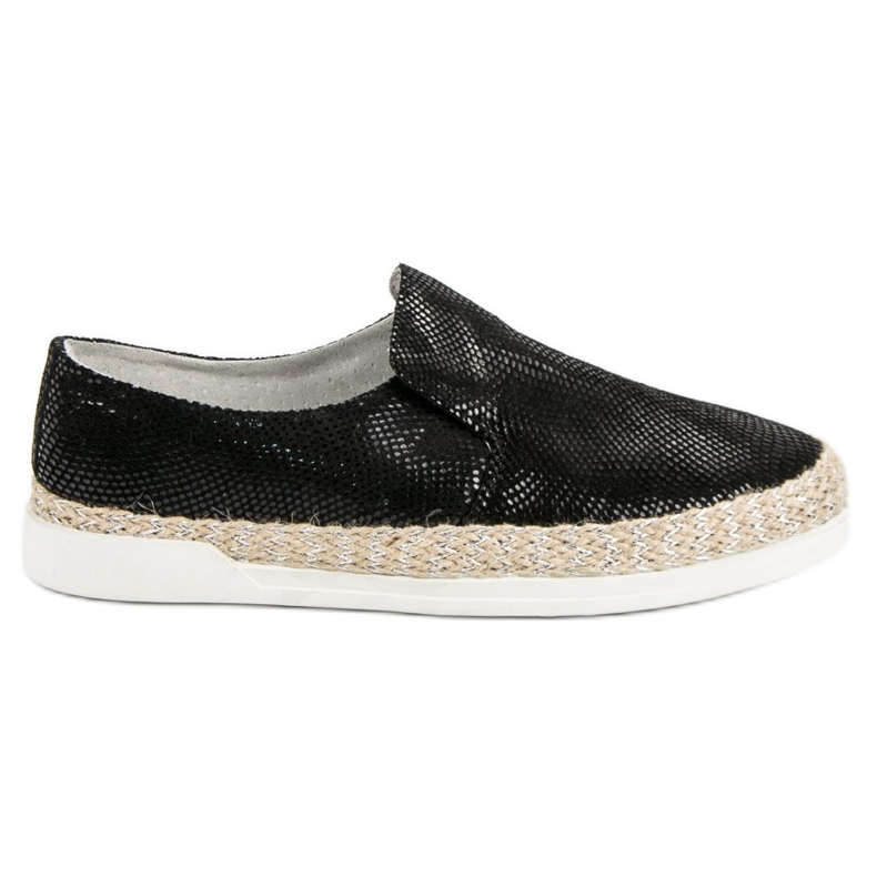 Filippo Espadrile din piele neagră negru Filippo Espadrile din piele neagră negru