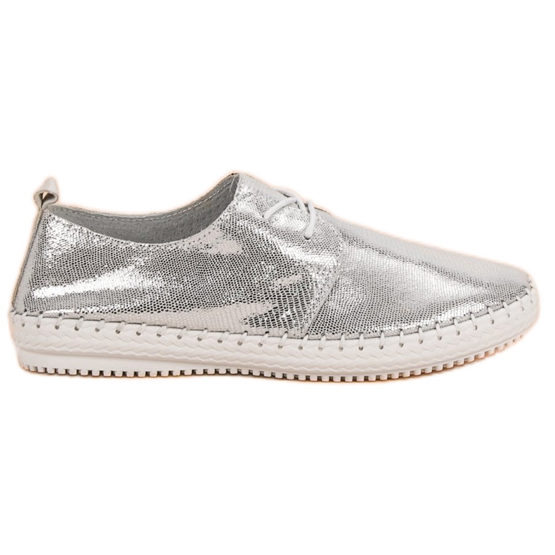 Filippo Pantofi din piele argintie gri
