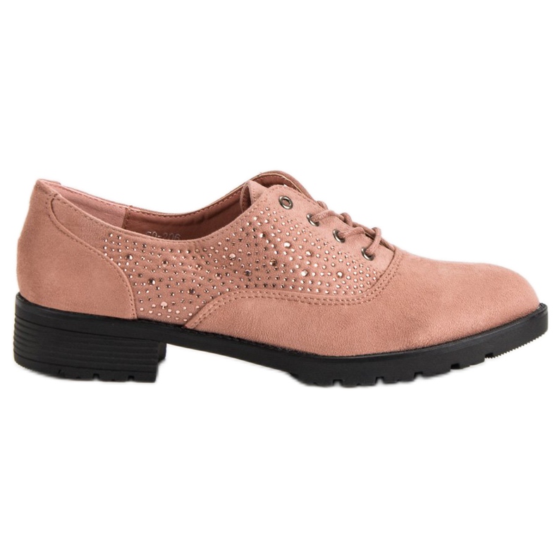 Brogues din piele de căprioară roz Brogues din piele de căprioară roz