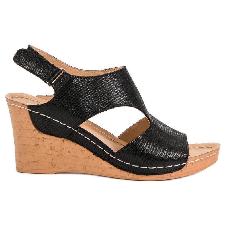 Filippo Sandale cu pană neagră negru