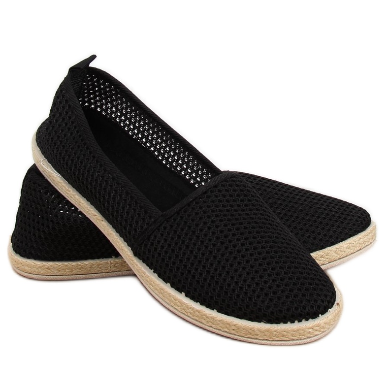 Espadrile cu plasă neagră JX1029 Negru Espadrile cu plasă neagră JX1029 Negru