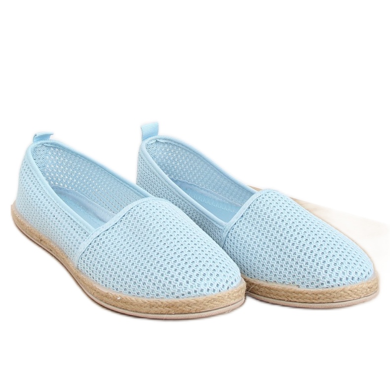 Espadrile cu plasă albastră JX1029 L.BLUE albastru Espadrile cu plasă albastră JX1029 L.BLUE albastru