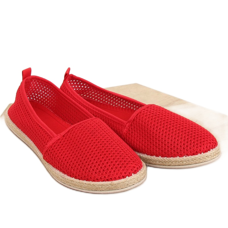 Espadrile din plasă roșie JX1029 Roșu Espadrile din plasă roșie JX1029 Roșu