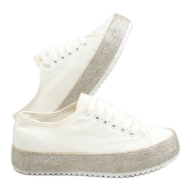 Adidași albi espadrile R-365 Alb