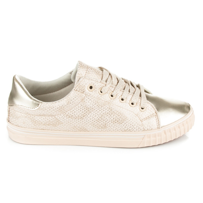 Adidași cu vârful strălucitor maro