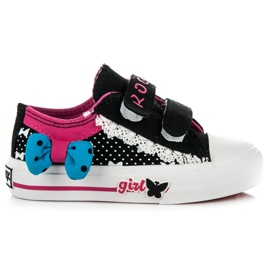 Rock And Joy Pantofi de catifea pentru fete negru