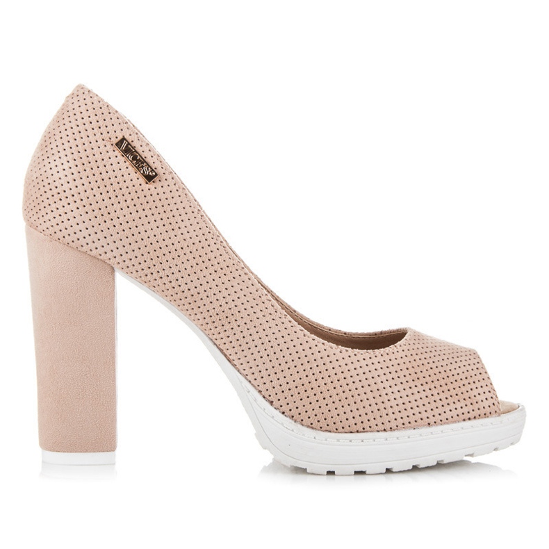 Vices Pompe din piele deschisă din piele de căprioară maro