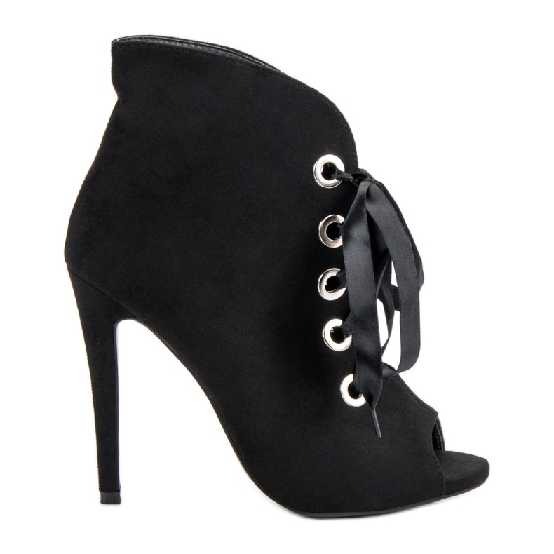 Bestelle Cizme cu vârf deschis negru