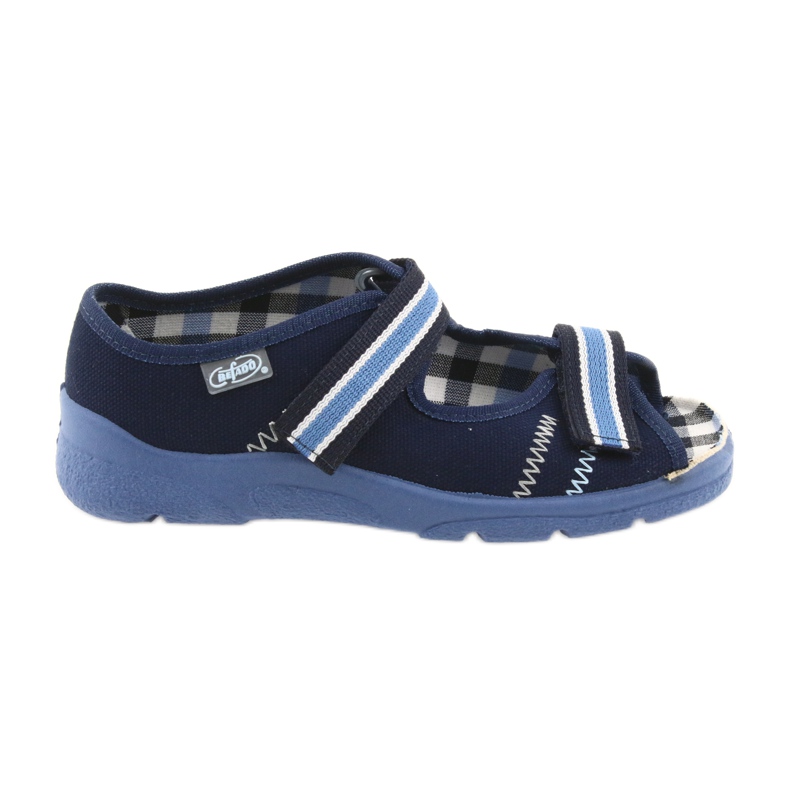 Sandale pantofi copii Befado 969x101 bleumarin velcro alb albastru albastru marin