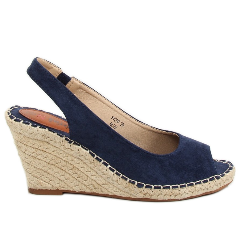 YY29P Espadrile albastre pe pene albastru marin YY29P Espadrile albastre pe pene albastru marin