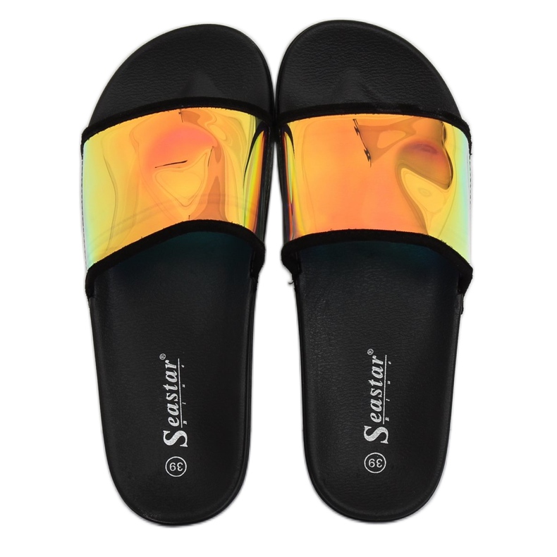 Papuci negri de culoare benzină CK80P Negru