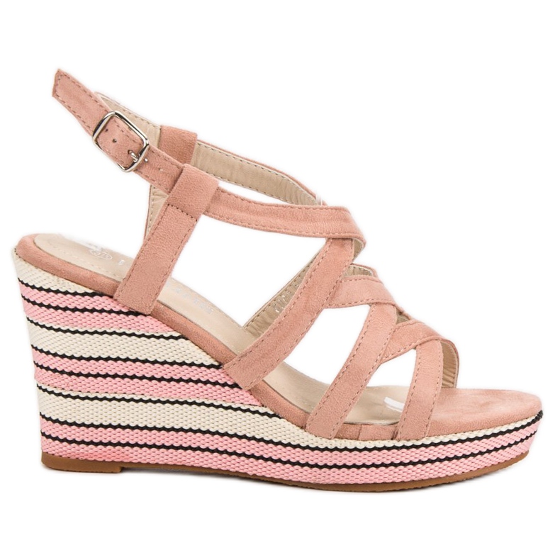 Kerline Sandale cu pană la modă roz