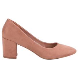 Ideal Shoes Pompe cu pulbere pe un stâlp roz