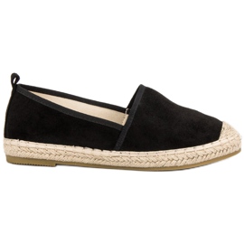 Bestelle Espadrile din piele de căprioară negru
