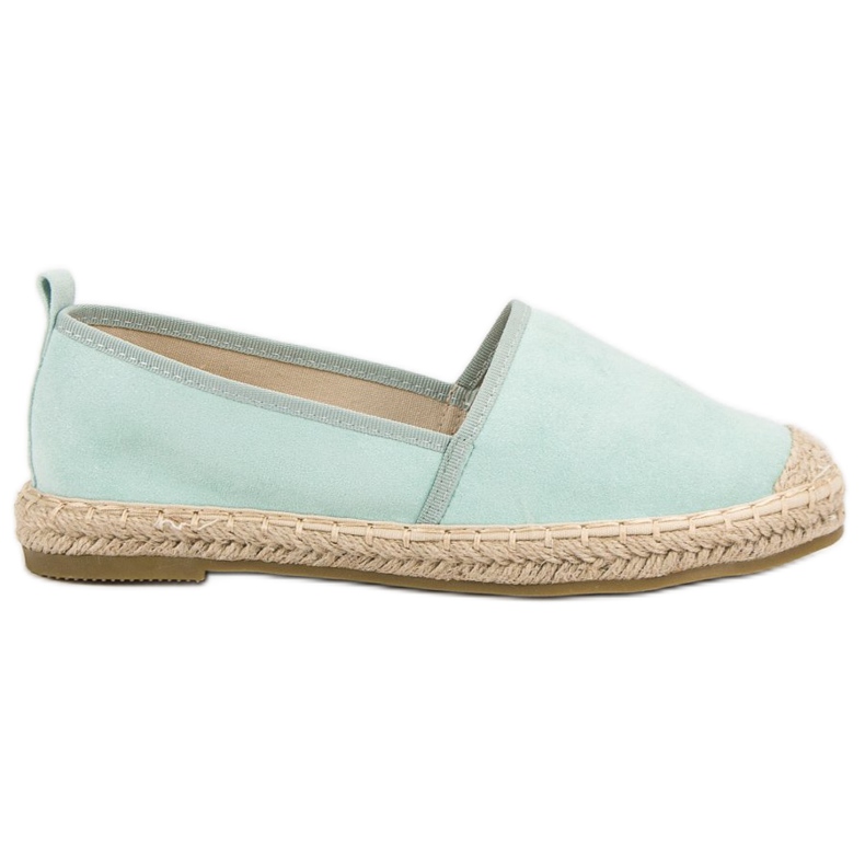 Bestelle Espadrile din piele de căprioară verde