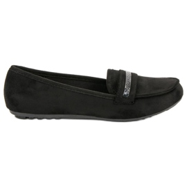 Mocasini casual din piele de căprioară negru Mocasini casual din piele de căprioară negru