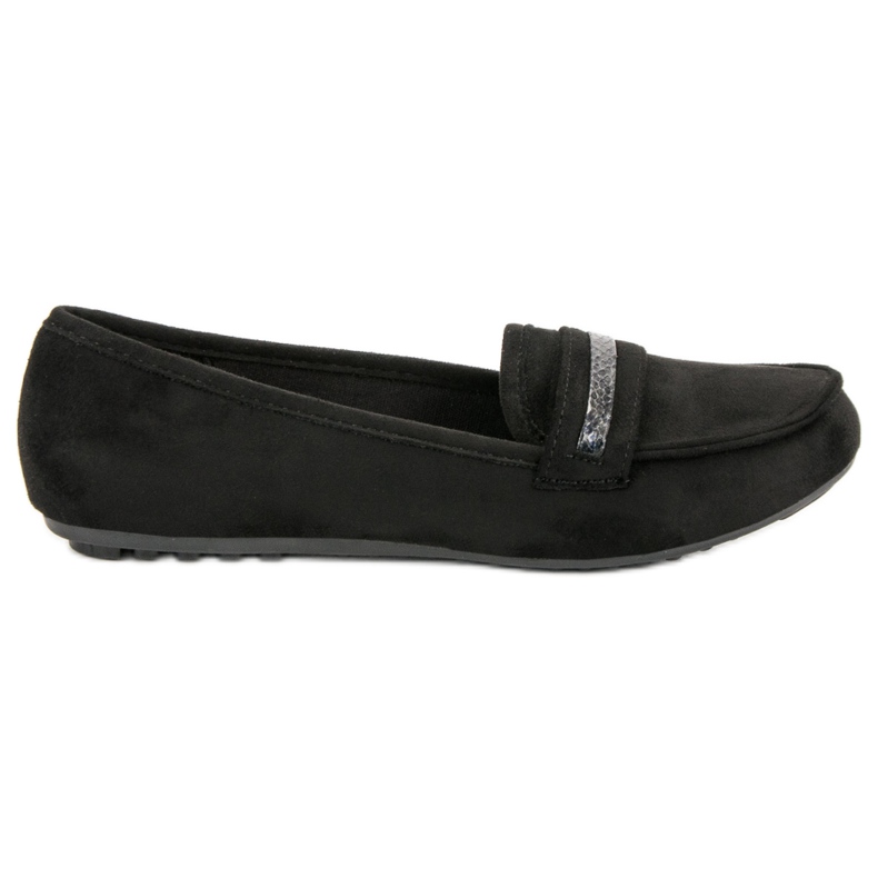 Mocasini casual din piele de căprioară negru
