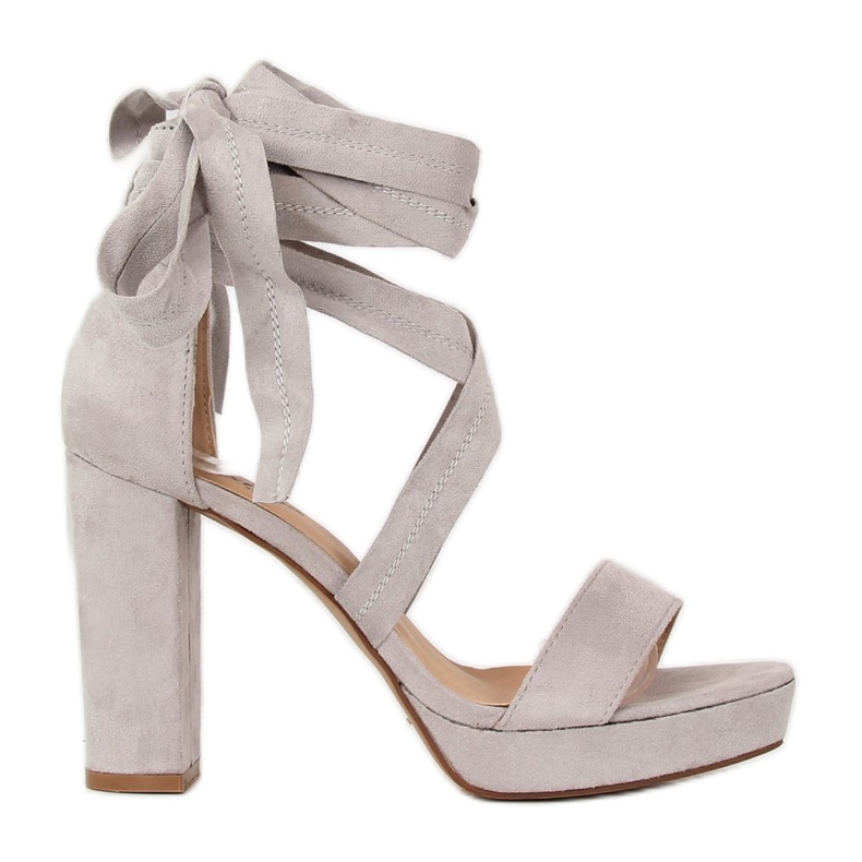 Sandale gri pe platforma gri NC805 Gri