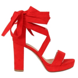 Sandale roșii pe platforma NC805 Roșu roşu