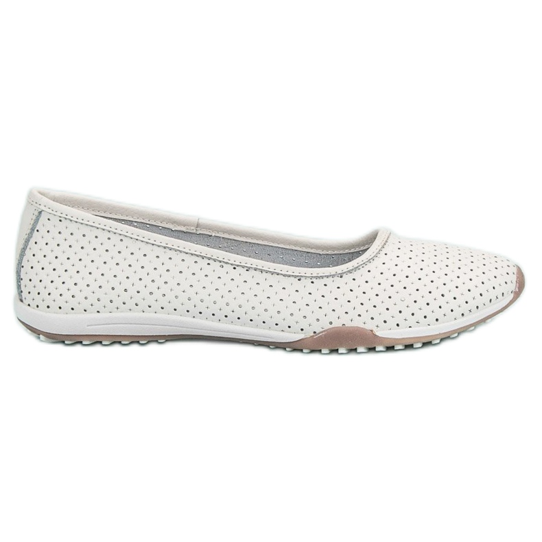 Filippo Balerini din piele ajurată alb Filippo Balerini din piele ajurată alb