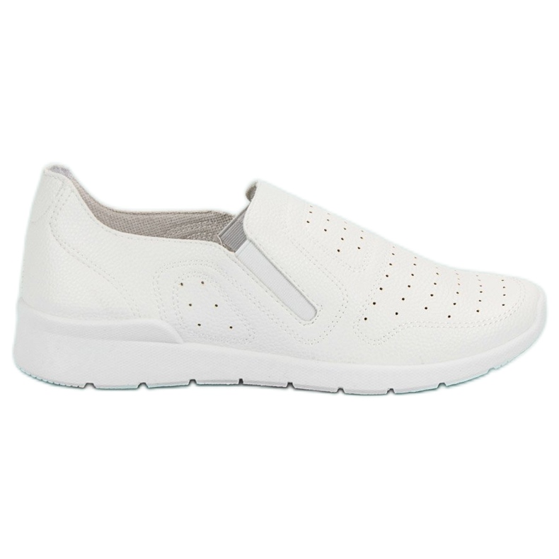 Queen Bee Adidași ușori alunecați alb