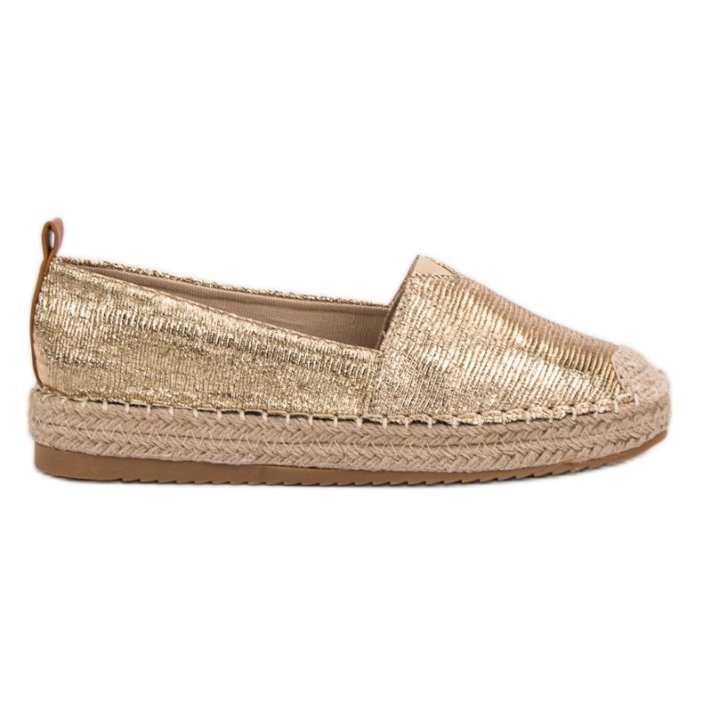 Small Swan Espadrile strălucitoare galben
