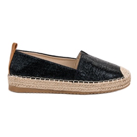 Small Swan Espadrile strălucitoare negru Small Swan Espadrile strălucitoare negru