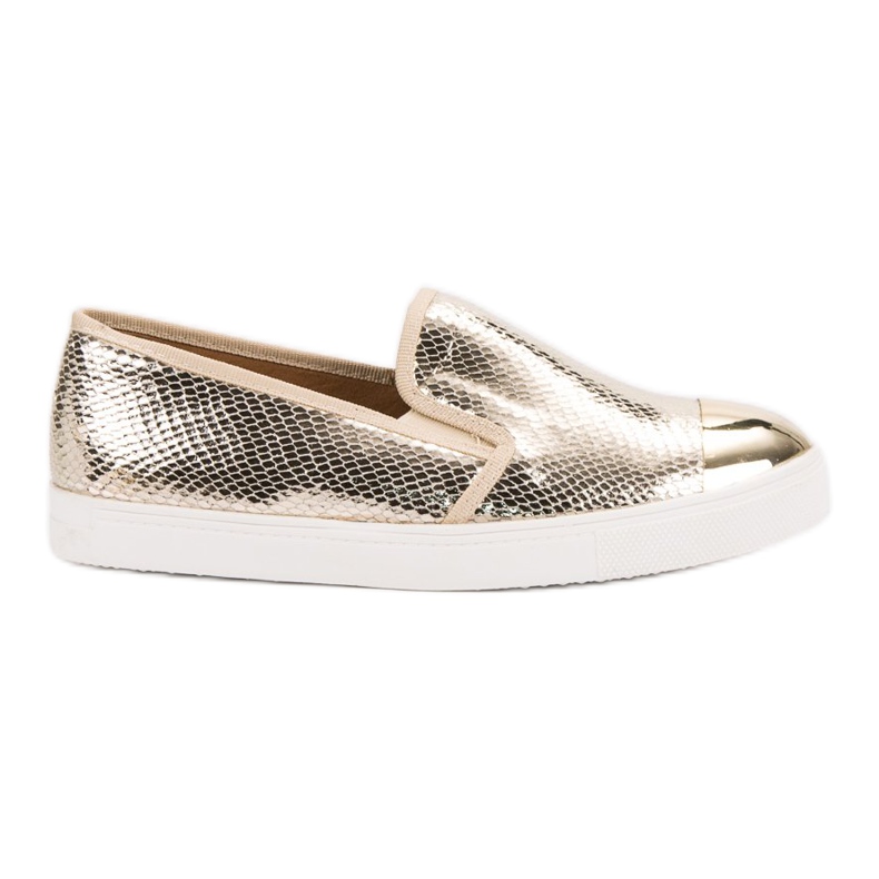 Queen Bee Tenisi Golden Slip On de aur Queen Bee Tenisi Golden Slip On de aur