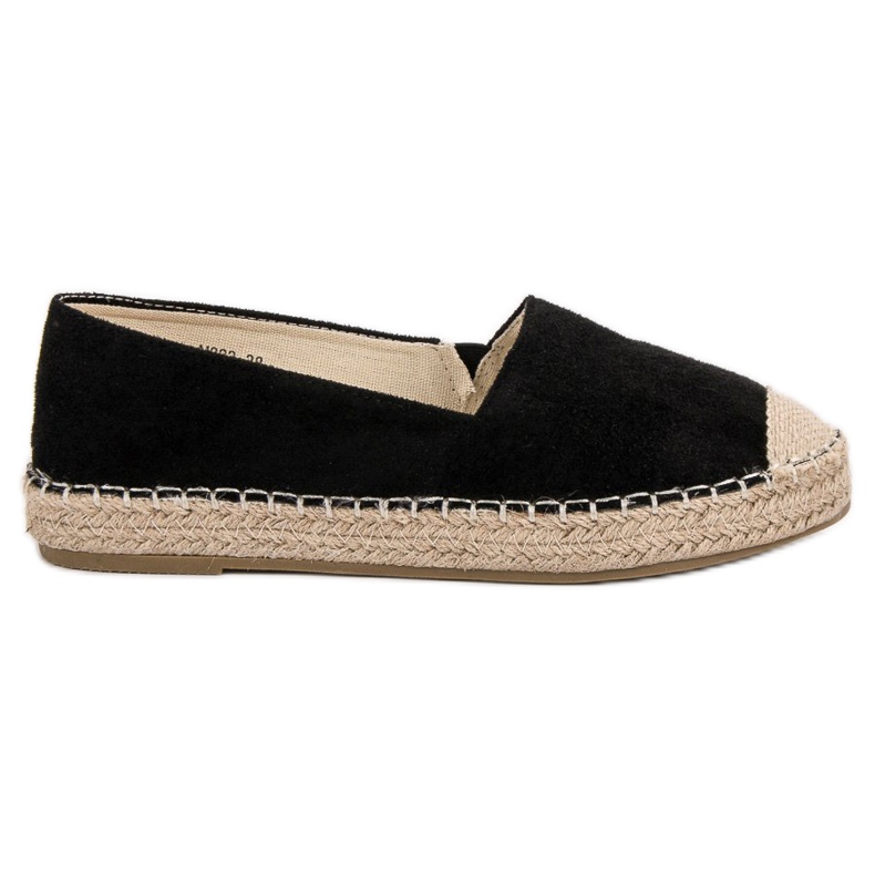 Small Swan Espadrile din piele de căprioară negru Small Swan Espadrile din piele de căprioară negru