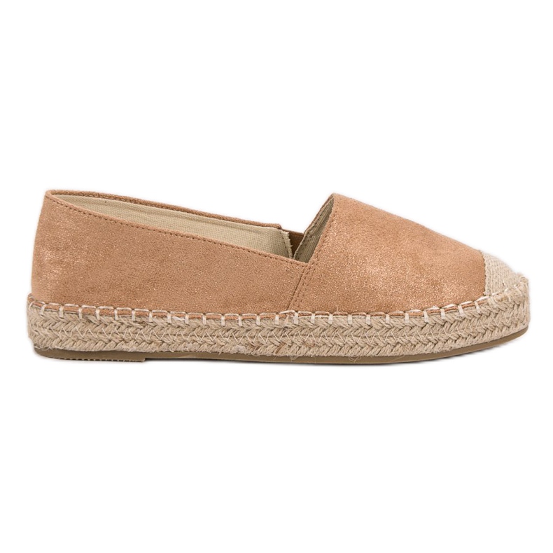 Small Swan Espadrile din piele de căprioară maro