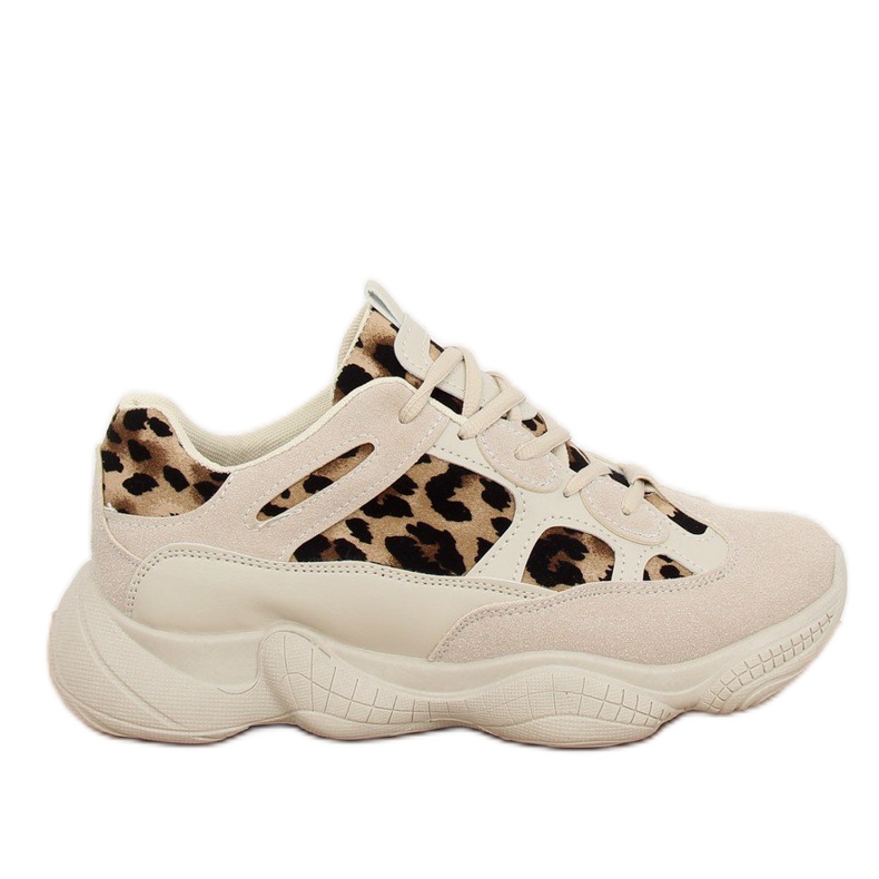 M-020 Pantofi sport leopard bej