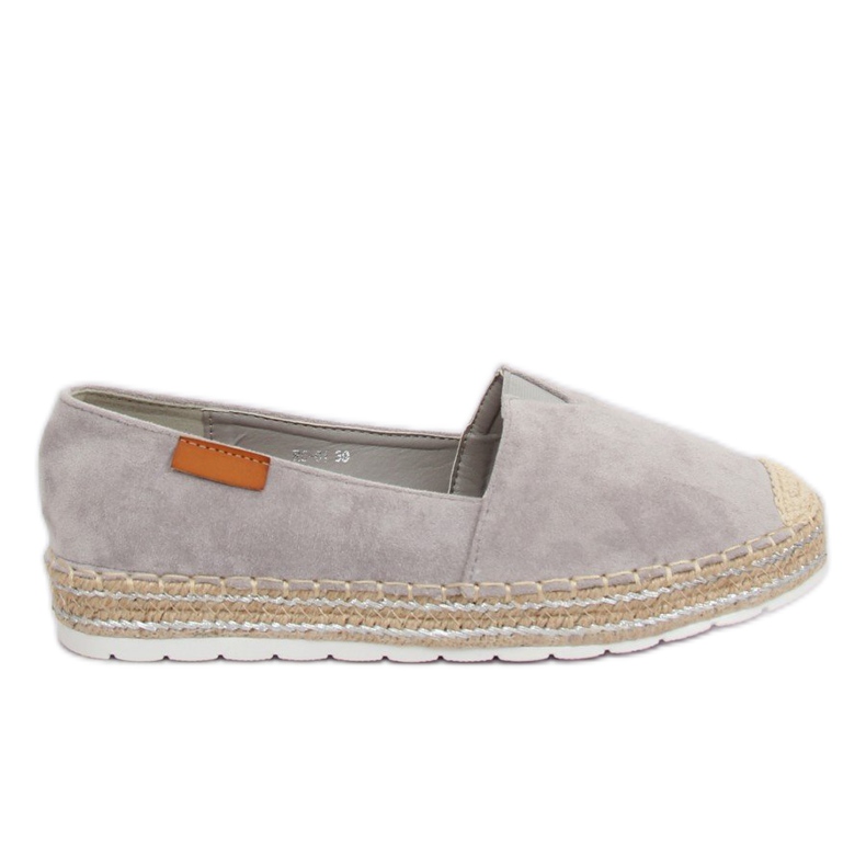 Espadrile gri din piele intoarsa RC-61 Gri