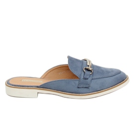 F9375 Mocasini papuci albastri albastru
