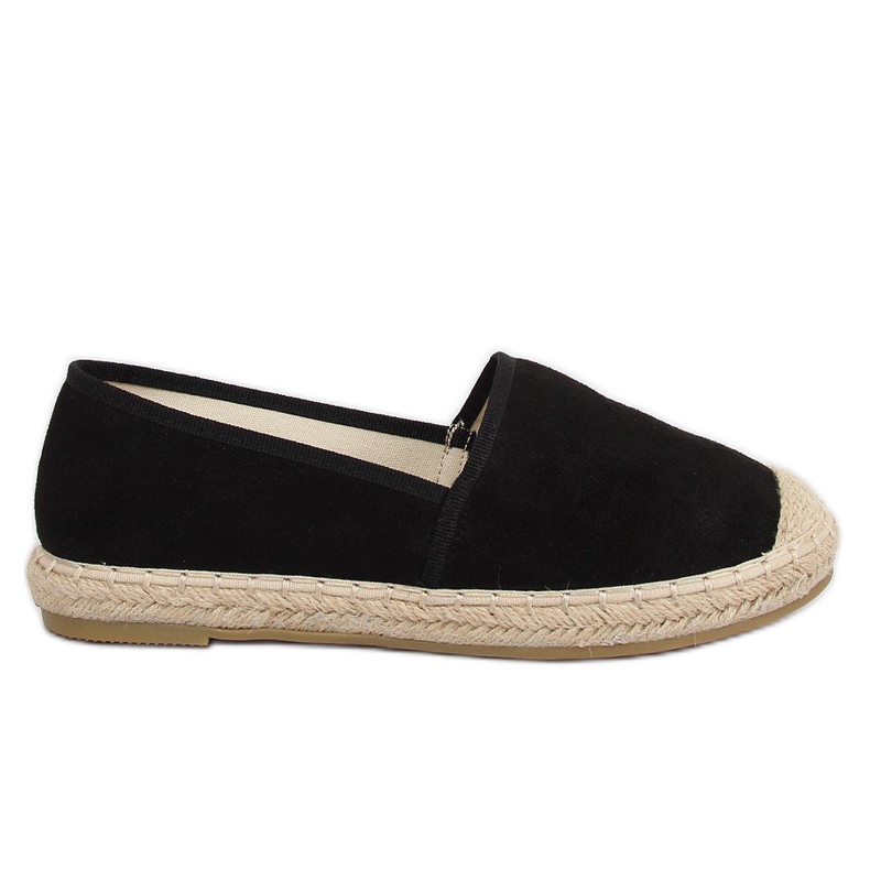 AF40 Espadrile negre din piele de căprioară negru