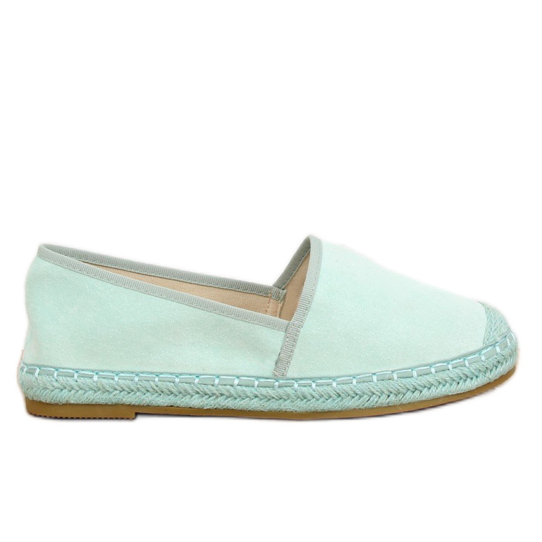 Espadrile, piele de căprioară menta AF40 LT.GREEN verde multicolor Espadrile, piele de căprioară menta AF40 LT.GREEN verde multicolor