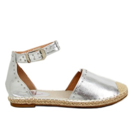 Espadrile metalice argintii CF-1K215 Argintii gri