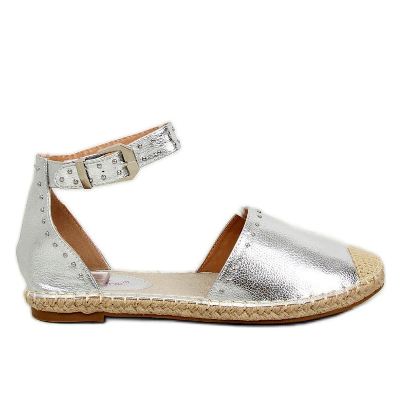 Espadrile metalice argintii CF-1K215 Argintii gri
