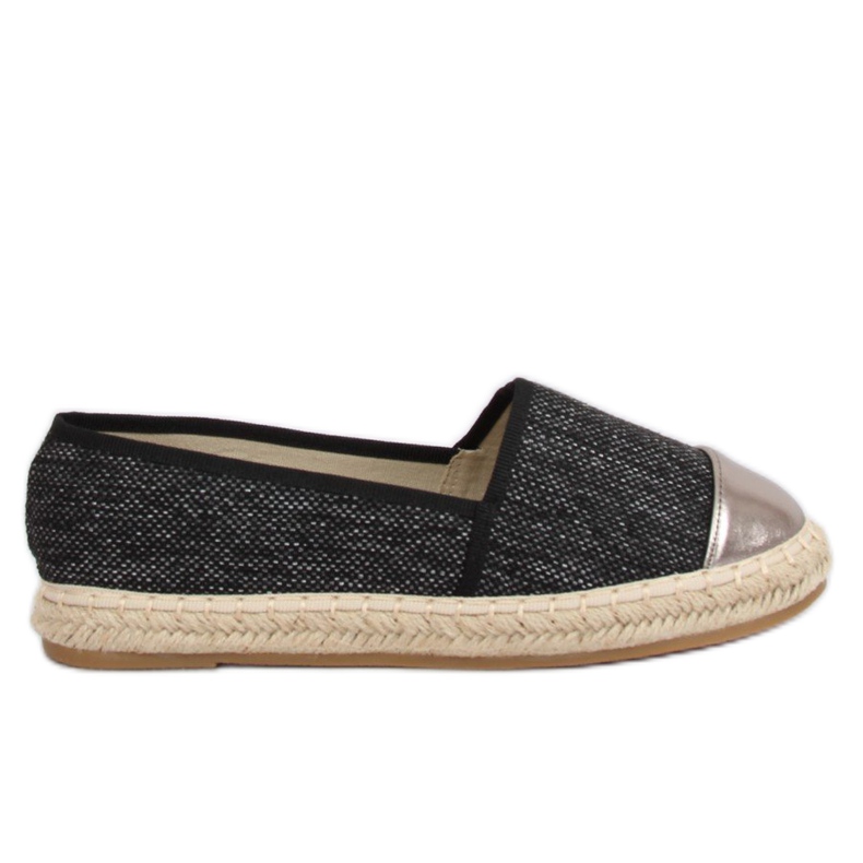 Espadrile din pânză neagră A-9267 Negru Espadrile din pânză neagră A-9267 Negru