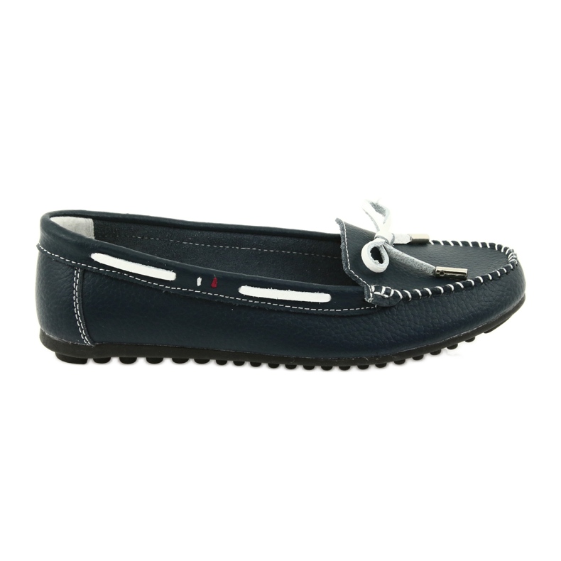 Mocasini din piele pentru femei Filippo 141 bleumarin alb albastru marin