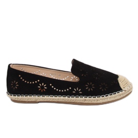 Espadrile deschise negre 9023 Negre negru