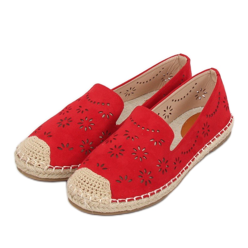 Espadrile, ajurate roșii 9023 Roșu Espadrile, ajurate roșii 9023 Roșu
