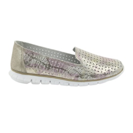 Femei din piele de domnișoare de sport Filippo 663 alb roz