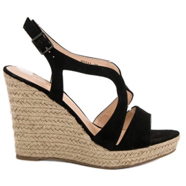 Espadrile Pe Sandale Kotrurnie negru Espadrile Pe Sandale Kotrurnie negru