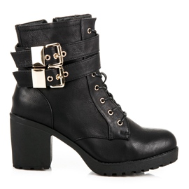 Cizme confortabile cu blană negru Cizme confortabile cu blană negru