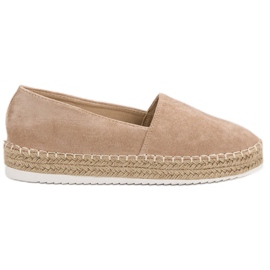 Small Swan Espadrile din piele de căprioară bej Small Swan Espadrile din piele de căprioară bej