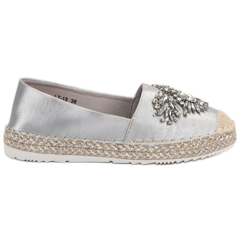 Espadrile gri cu ornamente Espadrile gri cu ornamente